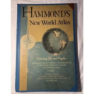 1947 Hammond’s World Atlas Political Historical Economic Maps Aftermath Of War